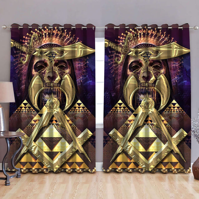 Freemasonry 3D All Over Printed Window Curtains