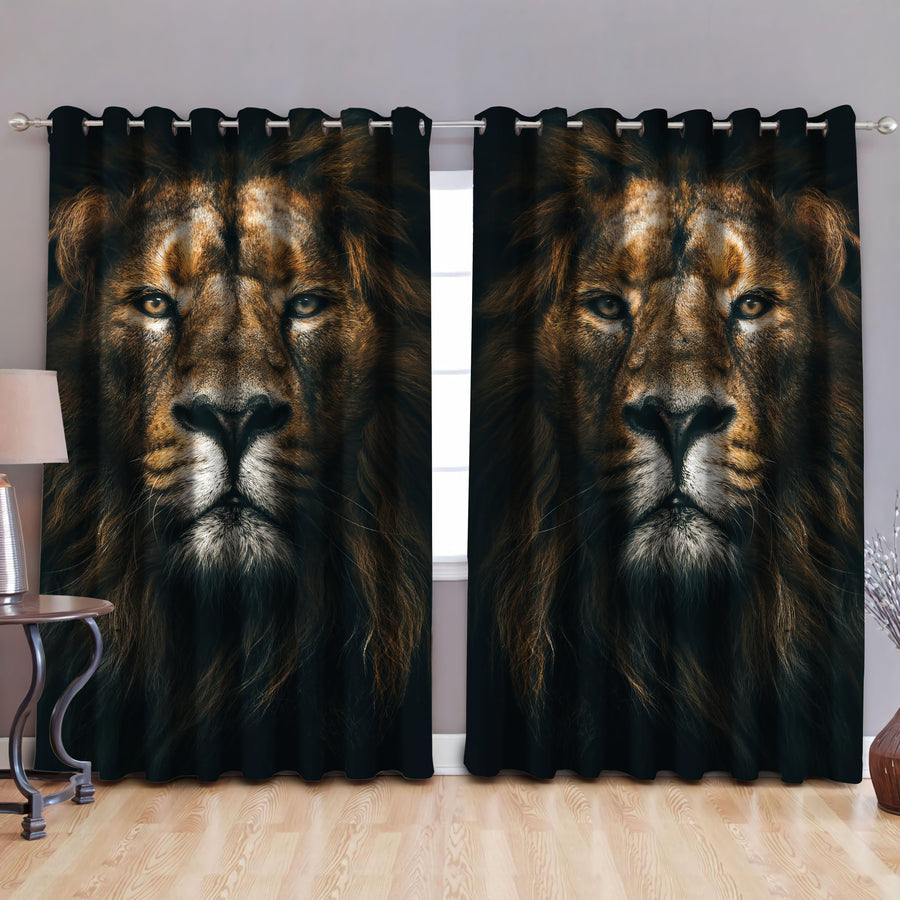 The Silence of Lion Window Curtains