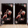 Flamingo Lotus Flower Curtains-MEI