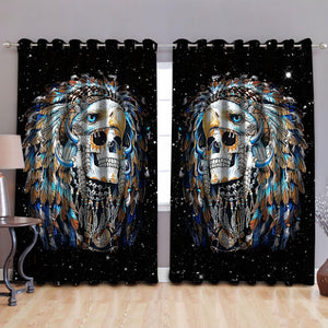 Beautiful Native Skull Galaxy Curtains MEI20082201-MEI