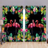 Love Gift Beautiful Tropical Background Flamingo Curtains AM082018-MEI