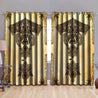 Viking Tattoo Ve2 Blackout Thermal Grommet Window Curtains-Curtains-HP Arts-52'' x 63''-Vibe Cosy™