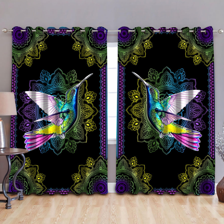 Amazing Rainbow Hummingbird Window Curtain Set-ML