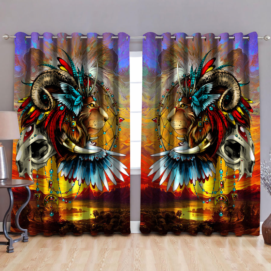 Beautiful Native Lion Curtains HAC220807-MEI