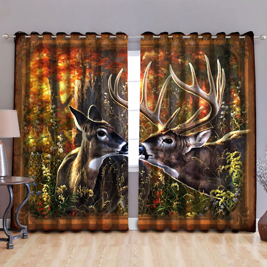 Couple Deer 3D Curtain LAM