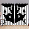 Vikings - Skoll and Hati Blackout Thermal Grommet Window Curtains-Curtains-HP Arts-52'' x 63''-Vibe Cosy™
