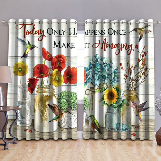 Today only happens once make it amazing, blackout thermal grommet window curtains HAC230502-HG-HG-52'' x 63''-Vibe Cosy™