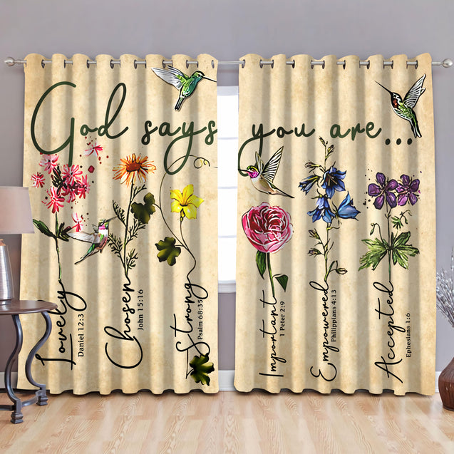 God says you are, blackout thermal grommet window curtains ver4 HAC270502-HG-HG-52'' x 63''-Vibe Cosy™