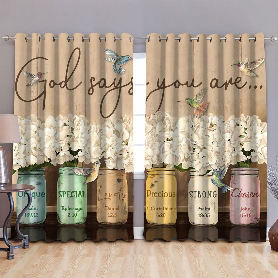 God says you are, blackout thermal grommet window curtains HAC270506S-HG-HG-52'' x 63''-Vibe Cosy™