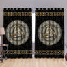 Vikings - Triskele Celtic Knot Rune Thermal Grommet Window Curtains-Curtains-HP Arts-52'' x 63''-Vibe Cosy™