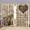 I choose you fox blackout thermal grommet window curtains HAC210502S2-HG-HG-52'' x 63''-Vibe Cosy™