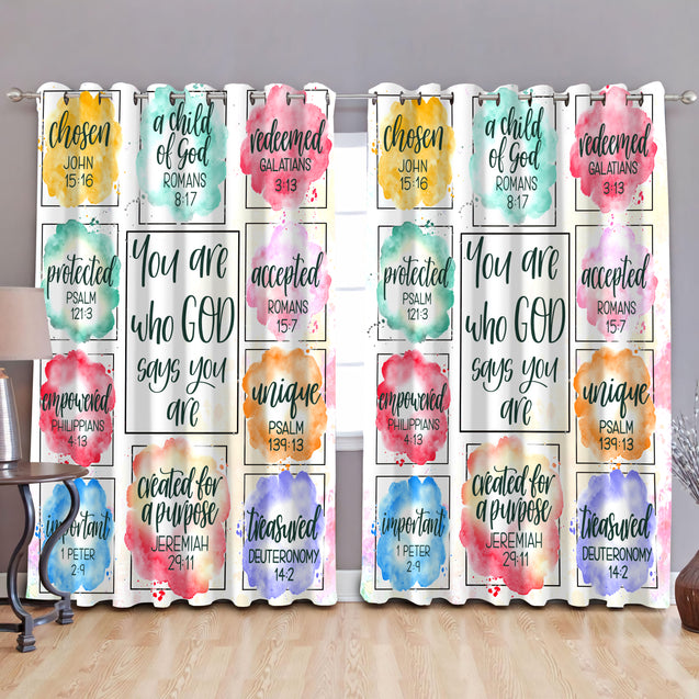God says you are, blackout thermal grommet window curtains HAC080601-HG-HG-52'' x 63''-Vibe Cosy™