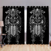 Viking - Odin Tatoo Style Blackout Thermal Grommet Window Curtains-Curtains-HP Arts-52'' x 63''-Vibe Cosy™