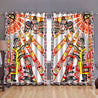 Native Haida Culture Human and Sun Window Curtains-MEI