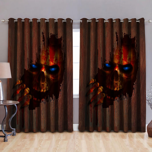 Cool Skull Curtains Window JJW19102002ST
