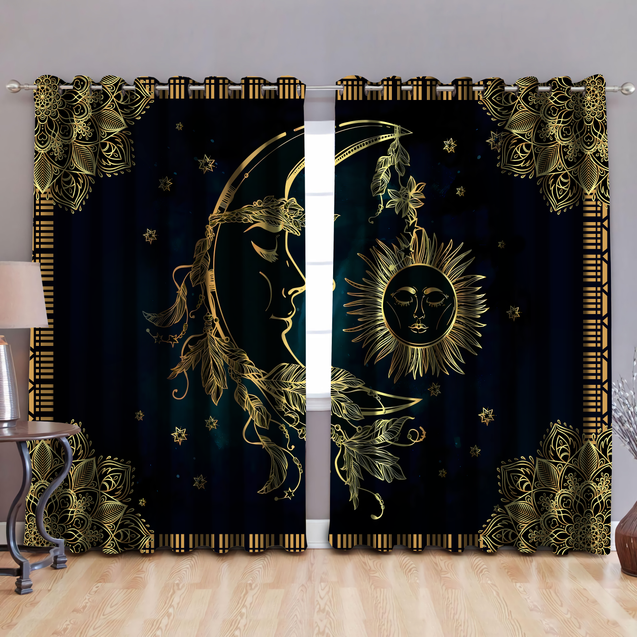 Sun And Moon Wicca Curtains Window JJW15102003