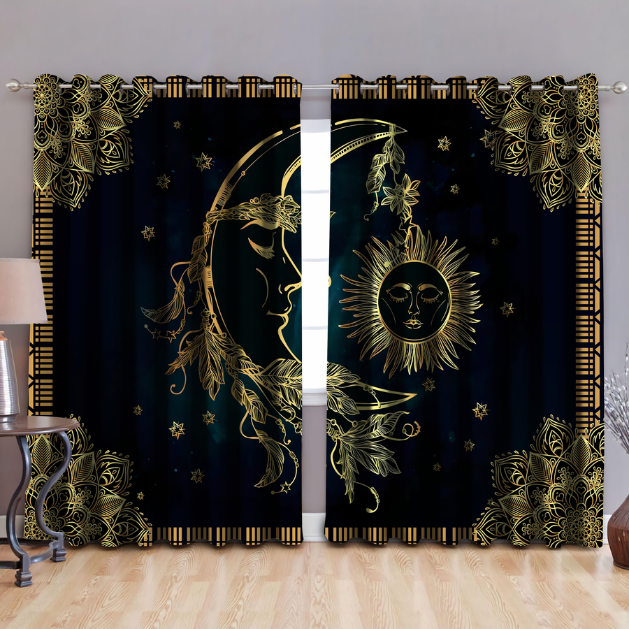 Sun And Moon Wicca Curtains Window JJW15102003