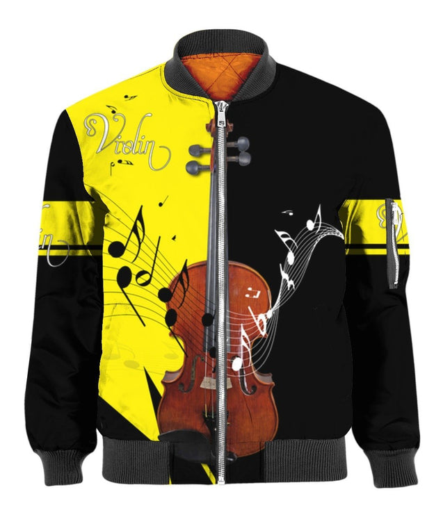 Violin music 3d hoodie shirt for men and women HG HAC16122-Apparel-HG-Bomber-S-Vibe Cosy™