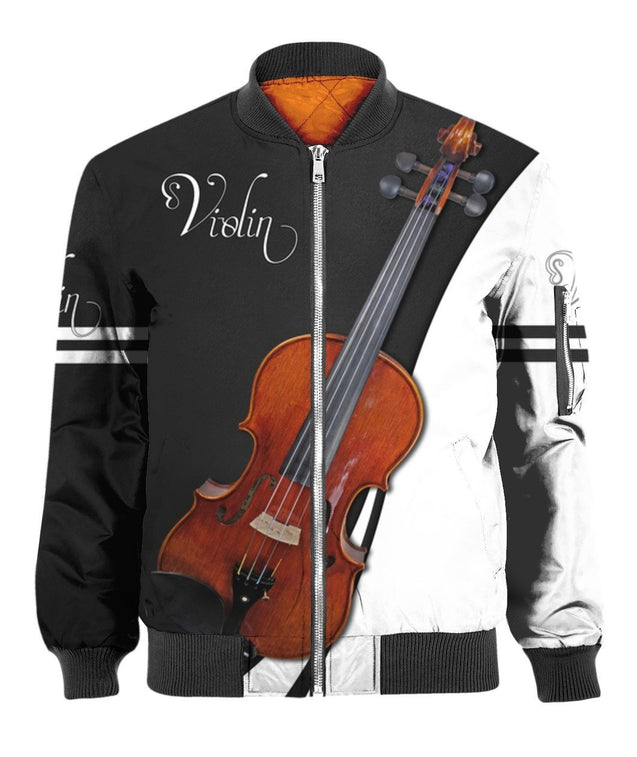 Violin music 3d hoodie shirt for men and women HG HAC16121-Apparel-HG-Bomber-S-Vibe Cosy™