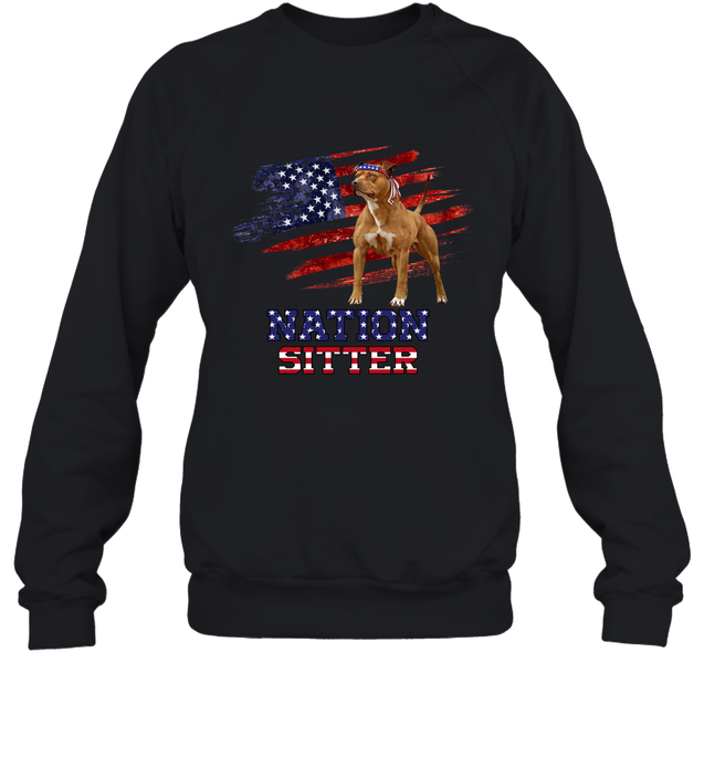 Nation Sitter Pitbull Pi261203-Apparel-Amsbk-Sweatshirt-Black-S-Vibe Cosy™