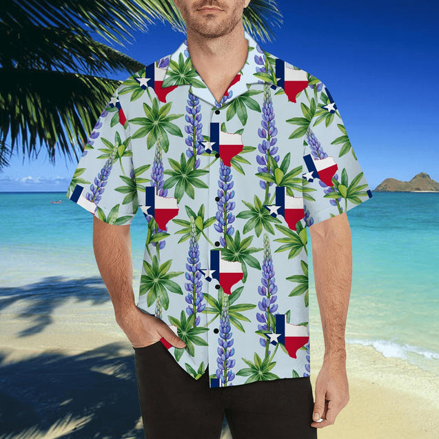 Amazing Texas Bluebonnet Hawaii Shirt-ML-Apparel-ML-Hawaiian shirt-S-Vibe Cosy™