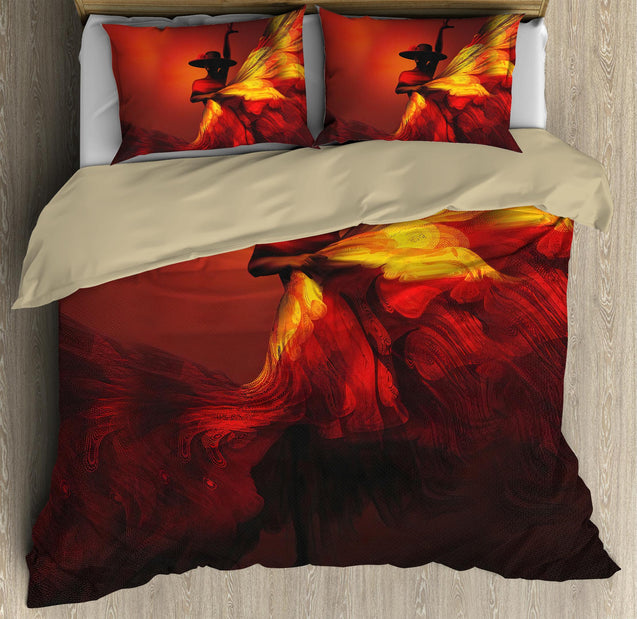 African Girl Flamenco Dancer Bedding Set-ML-ML-US Twin-Vibe Cosy™