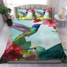 Hummingbird Hisbicus Bedding Set By ML-ML-US Twin-Vibe Cosy™