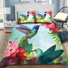 Hummingbird Hisbicus Bedding Set By ML-ML-US Twin-Vibe Cosy™