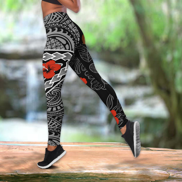 Polynesian Tattoo Legging & Tank top-ML-Apparel-ML-S-No Tank-Vibe Cosy™