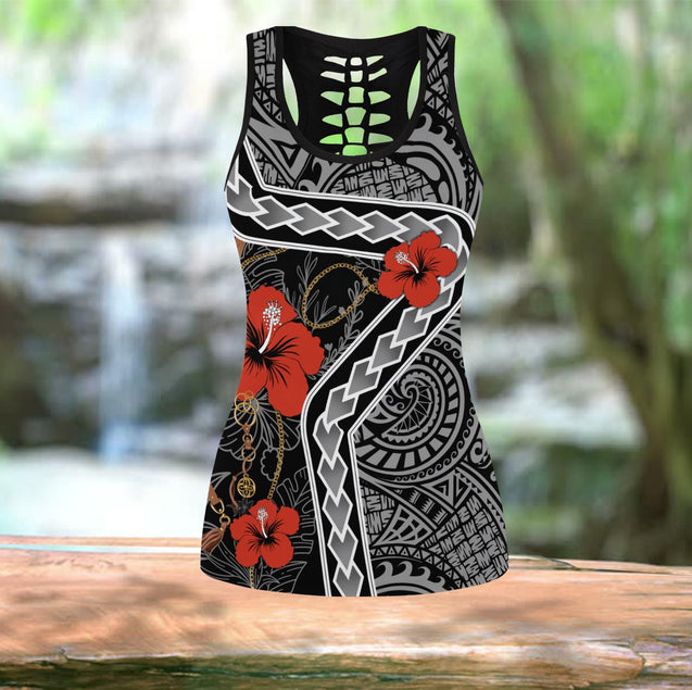 Polynesian Tattoo Legging & Tank top-ML-Apparel-ML-No Legging-S-Vibe Cosy™