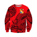 Polynesian Youthful Dynamic Style Red Neon Color Hoodie-ML-Apparel-ML-SweatShirts-S-Vibe Cosy™