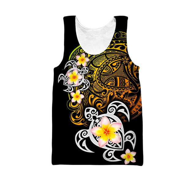 Amazing Polynesian Tattoo Turtle Unisex Hoodie ML