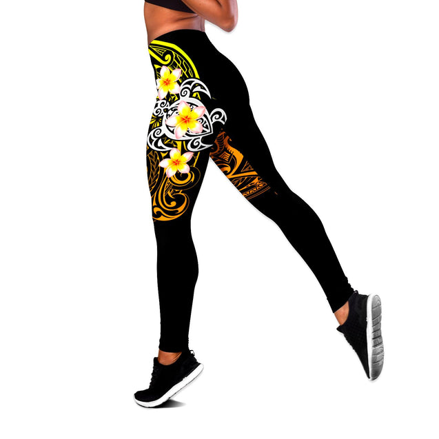 Polynesian Tattoo Turtle Legging & Tank top-ML-Apparel-ML-S-No Tank-Vibe Cosy™