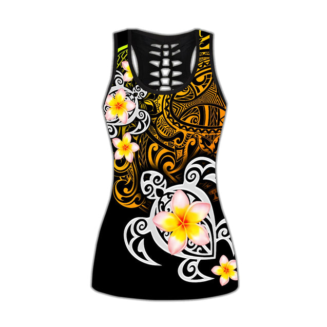 Polynesian Tattoo Turtle Legging & Tank top-ML-Apparel-ML-No Legging-S-Vibe Cosy™