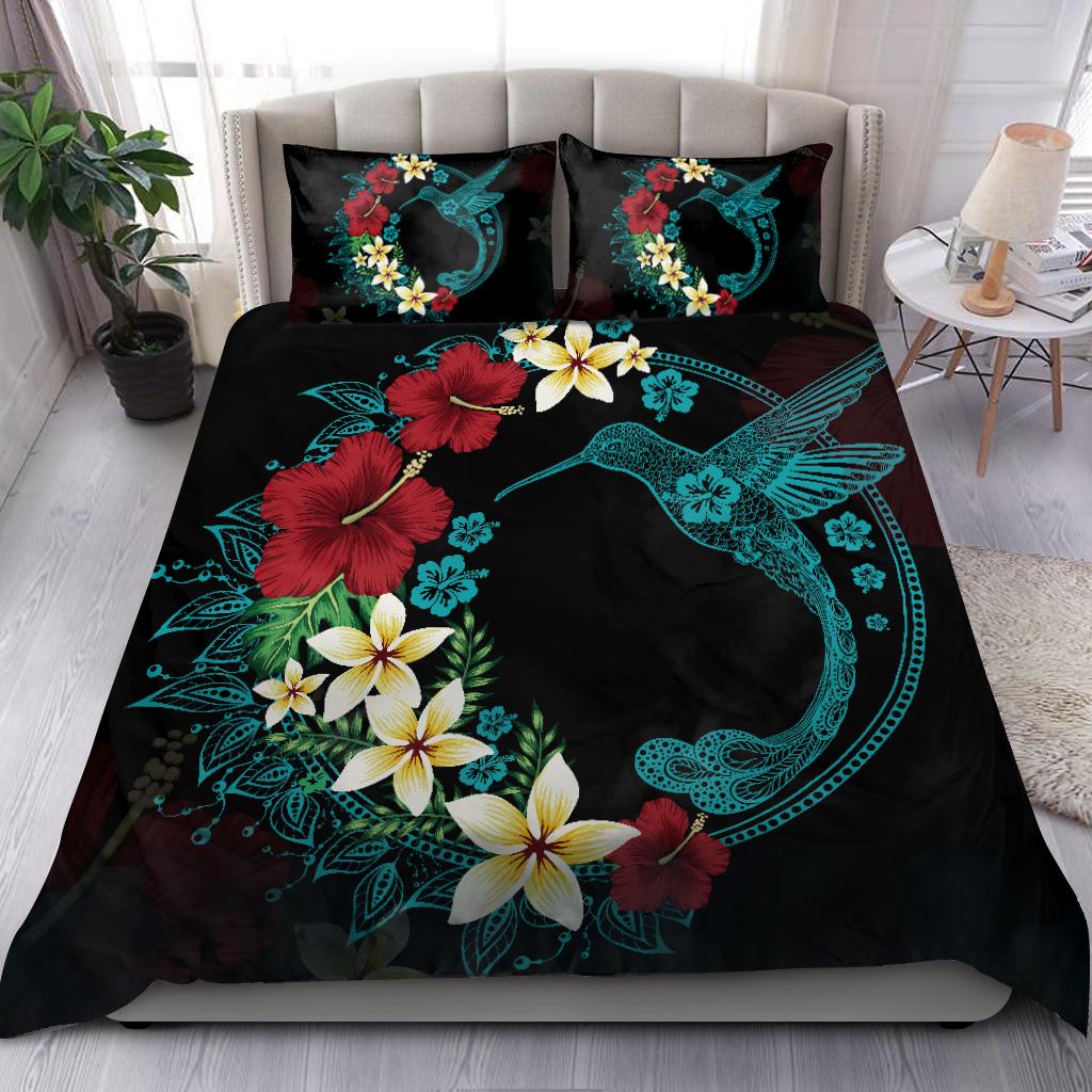 Hawaii Colorful Flower Hummingbird Bedding Set-ML-ML-US Twin-Vibe Cosy™
