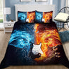 Electric Guitar Fire and Ice Bedding Set-ML-ML-US Twin-Vibe Cosy™