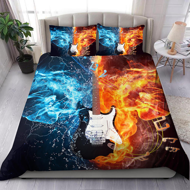 Electric Guitar Fire and Ice Bedding Set-ML-ML-US Twin-Vibe Cosy™