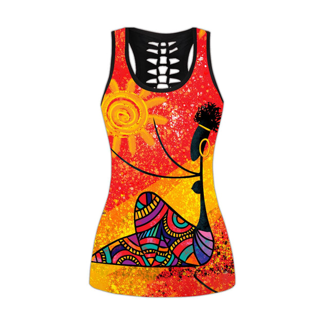 African Girl and Star Legging & Tank top-ML