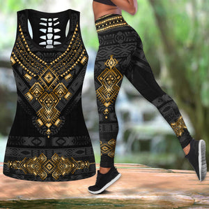 African Gold Pattern II Legging & Tank top-ML