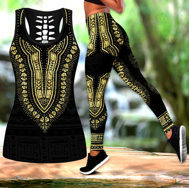 African Luxury Pattern Legging & Tank top-ML