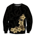 Amazing Polynesian Turtle Hibiscus Hoodie-ML