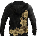 Amazing Polynesian Turtle Hibiscus Hoodie-ML