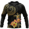 Amazing Polynesian Tattoo Turtle Hibiscus Frangipani Hoodie-ML