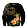 Amazing Polynesian Tattoo Turtle Hibiscus Frangipani Hoodie-ML