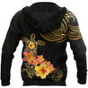 Amazing Polynesian Tattoo Turtle Hibiscus Frangipani Hoodie-ML