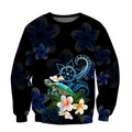 Amazing Polynesian Turtle With Plumeria Flowers Hoodie-ML