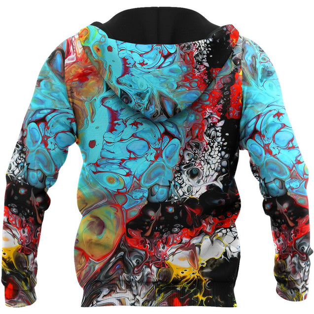 Amazing Colorful Oil 3D Over Printed Hoodie Tshirt for Men and Women-ML