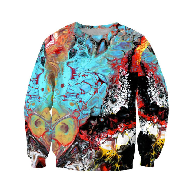 Amazing Colorful Oil 3D Over Printed Hoodie Tshirt for Men and Women-ML