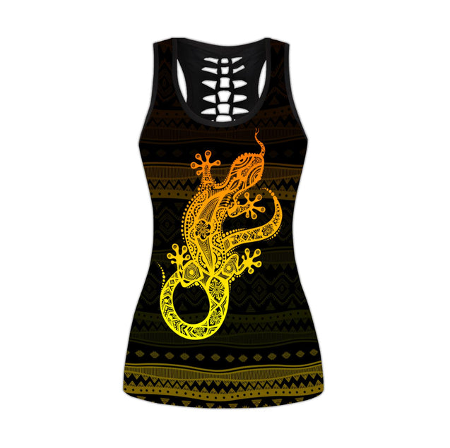 African Golden Gecko Legging & Tank top-ML