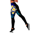 Polynesian Tattoo Turtle Deep Sea Legging & Tank top-ML